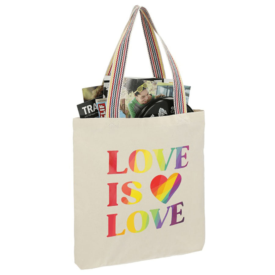 Leed's Natural Rainbow Recycled 6oz Cotton Convention Tote