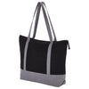 Leed's Black Repose 10oz Recycled Cotton Zippered Tote