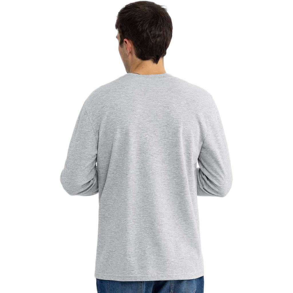 Next Level Unisex Heather Grey Ideal Thermal Long Sleeve T-Shirt