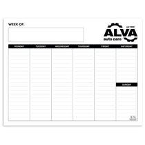 Triumph Calendars Black & White Calendars Small Weekly Desk Pad