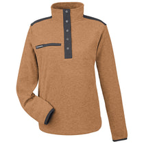 Dri Duck Women's Saddle/Charcoal Sierra Melange Heather Fleece