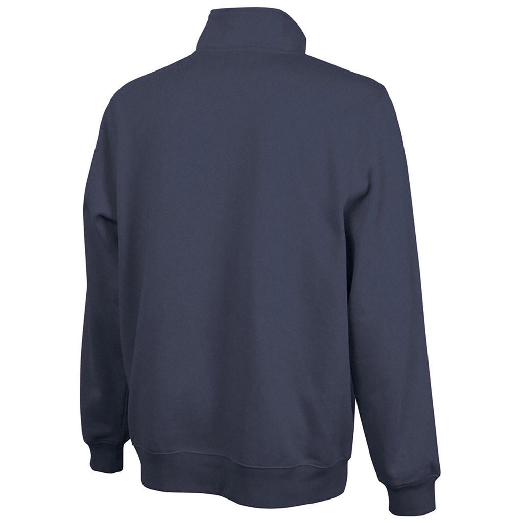 Charles River Unisex Navy Heather Crosswind Quarter Zip Sweatshirt