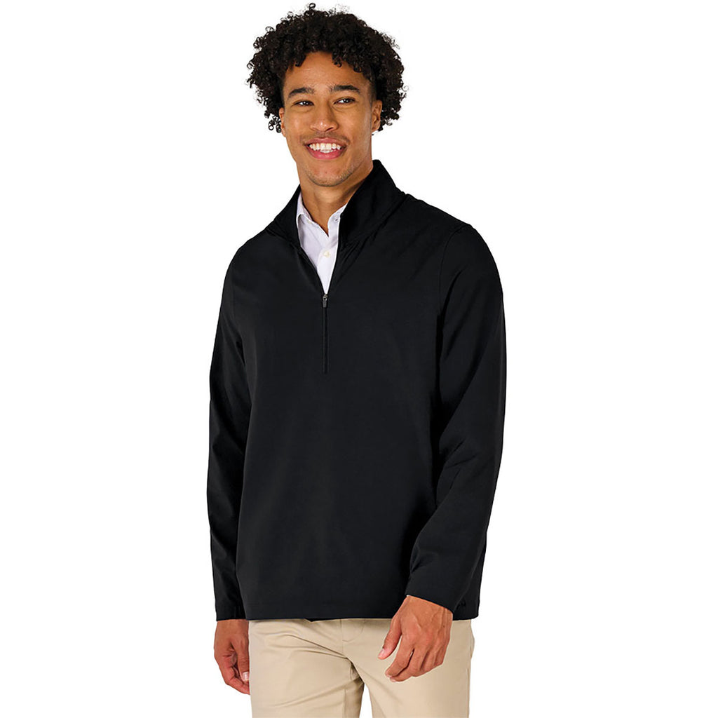 Charles River Men's Black Lexington Stretch Quarter Zip Pullover