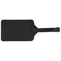 Hit Black with Black Recycled Leatherette Luggage Tag