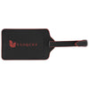 Hit Black with Red Recycled Leatherette Luggage Tag