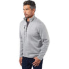 Landway Men's Heather Athletic Grey Ashland Quarter-Zip Sweater-Knit Fleece