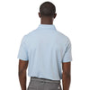 Adidas Men's White/Crystal Sky Performance Textured Polo