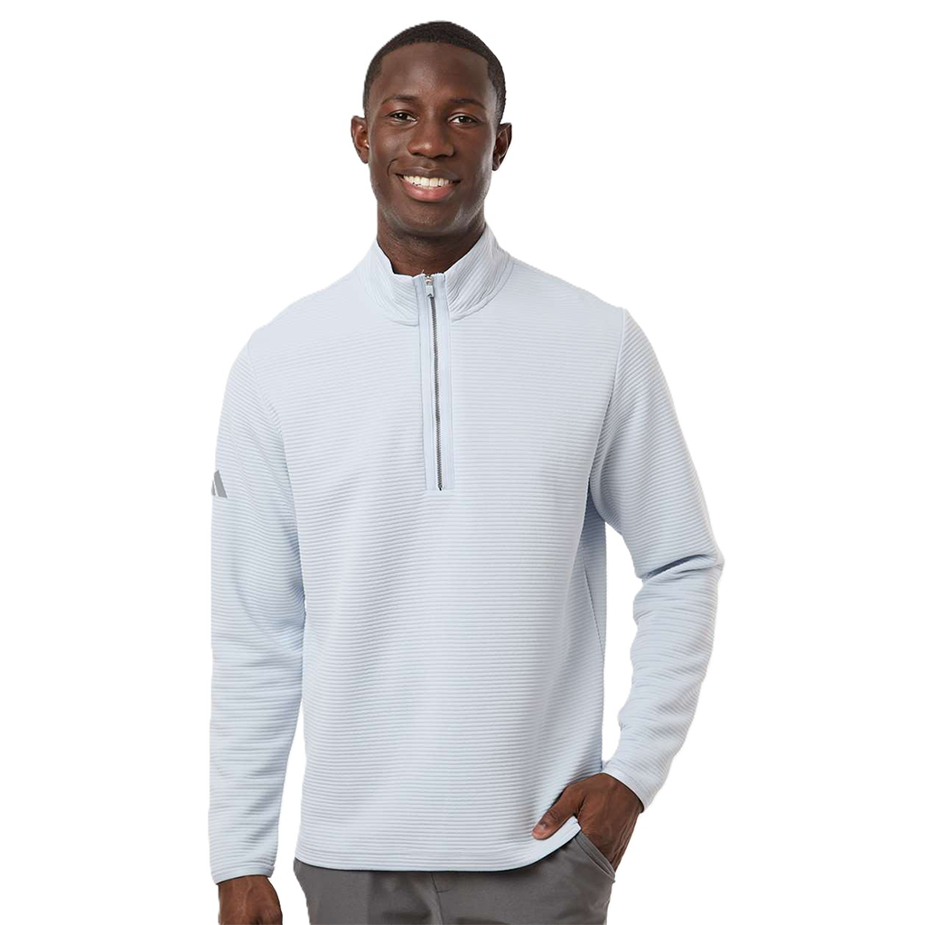Adidas Men's Halo Blue Spacer Quarter-Zip Pullover