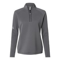 Adidas Women's Grey Five Spacer Quarter-Zip Pullover