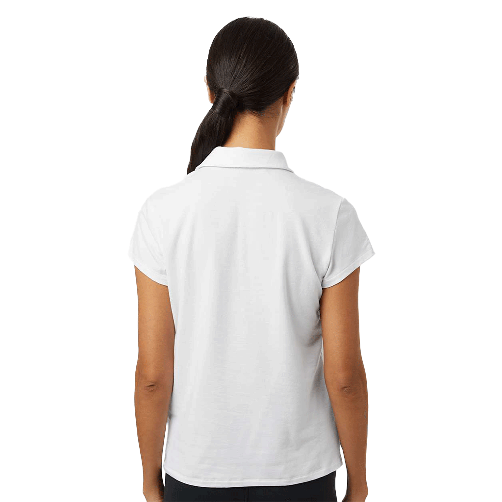 Adidas Women's Solid White Blend Polo