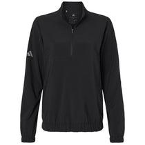 Adidas Women's Black Woven Half-Zip Pullover