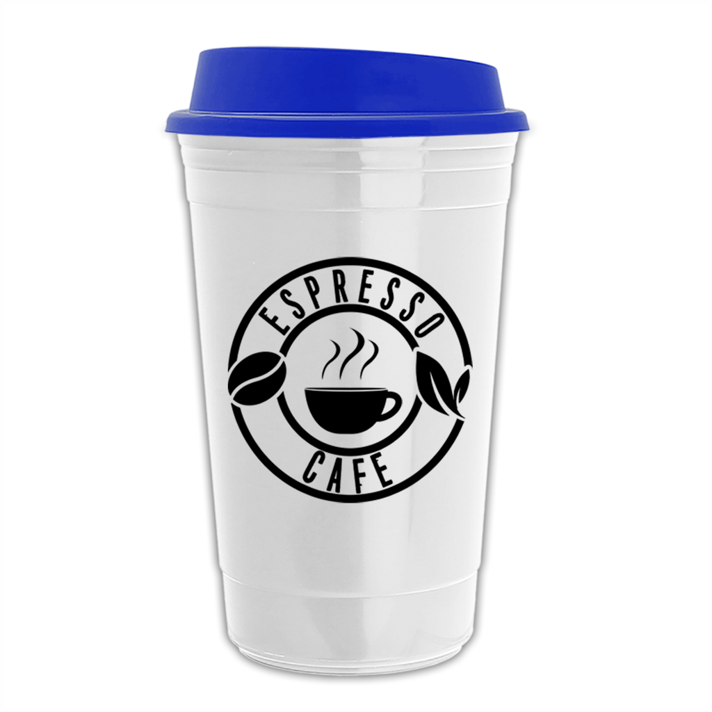Garyline White Traveler Insulated Cup - 16 oz.