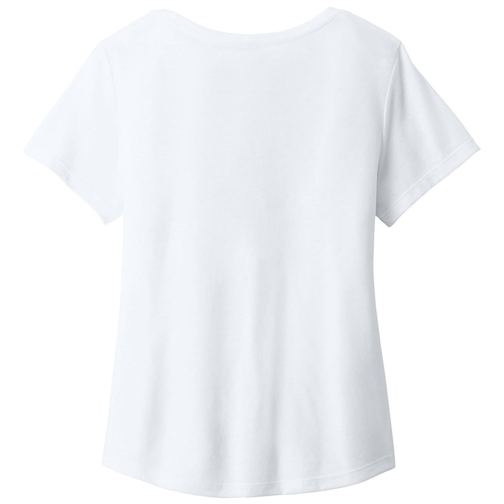 Allmade Women's Bright White Relaxed Tri-Blend Scoop Neck Tee
