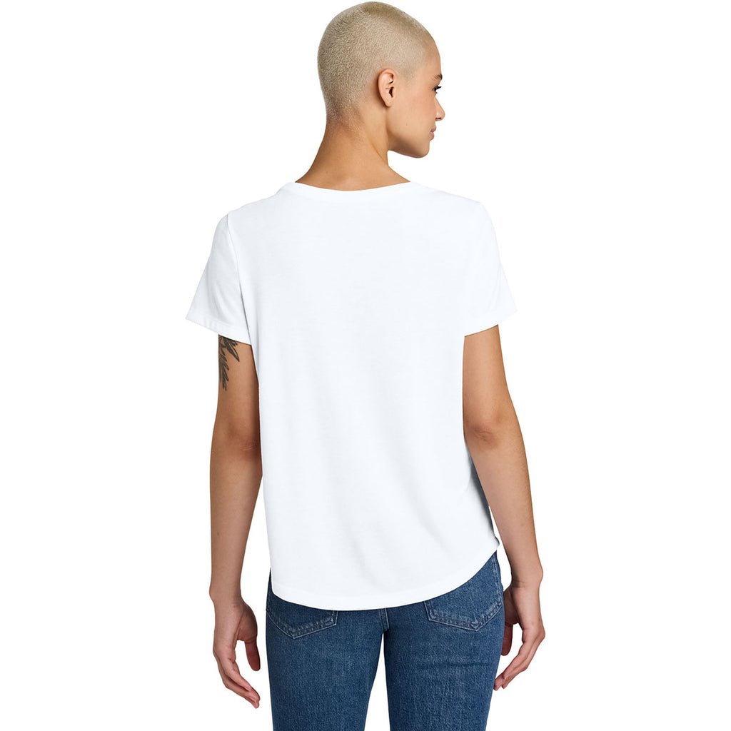 Allmade Women's Bright White Relaxed Tri-Blend Scoop Neck Tee