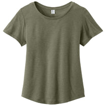 Allmade Women's Olive You Green Relaxed Tri-Blend Scoop Neck Tee