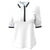 A. PUTNAM Women's Bright White Black Short Sleeve Polo