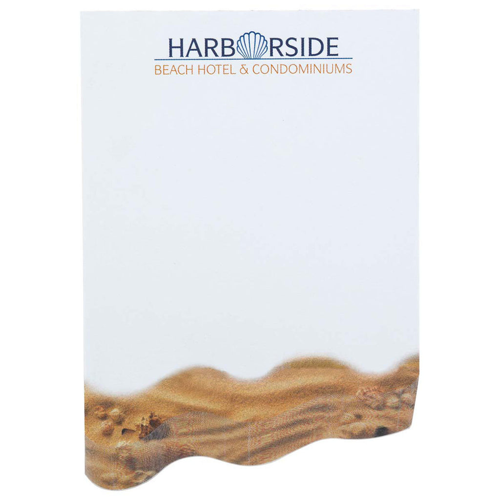 Souvenir White Sticky Note 4" x 6" Beveled Pad