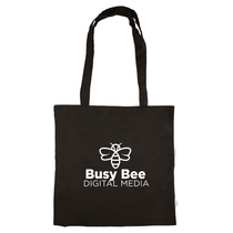 Primeline Black Basic Cotton Tote Bag