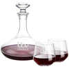 St. Regis Group Clear Elliston Decanter & Sturgis 2 Stemless Wine Set