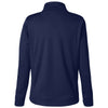 Core 365 Women's Classic Navy Heather/Carbon Market Snag Protect Mesh Colorblock Quarter-Zip Pullover