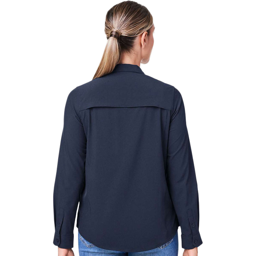 Core 365 Women's Classic Navy Ultra UVP Long Sleeve Marina Shirt
