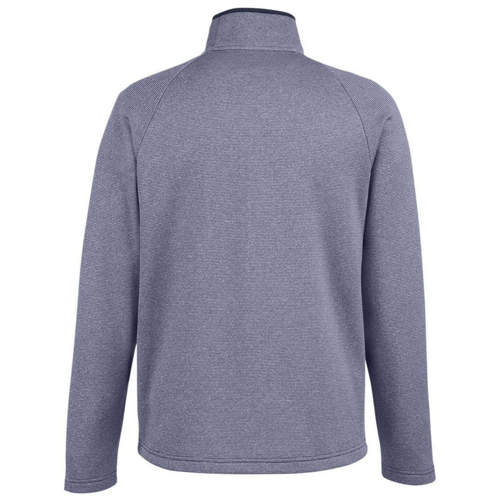 Core 365 Men's Classic Navy/White Venture Heathered Stripe Full-Zip