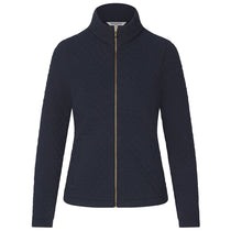 Landway Women's Navy Seneca Quilted Full-Zip Sweater