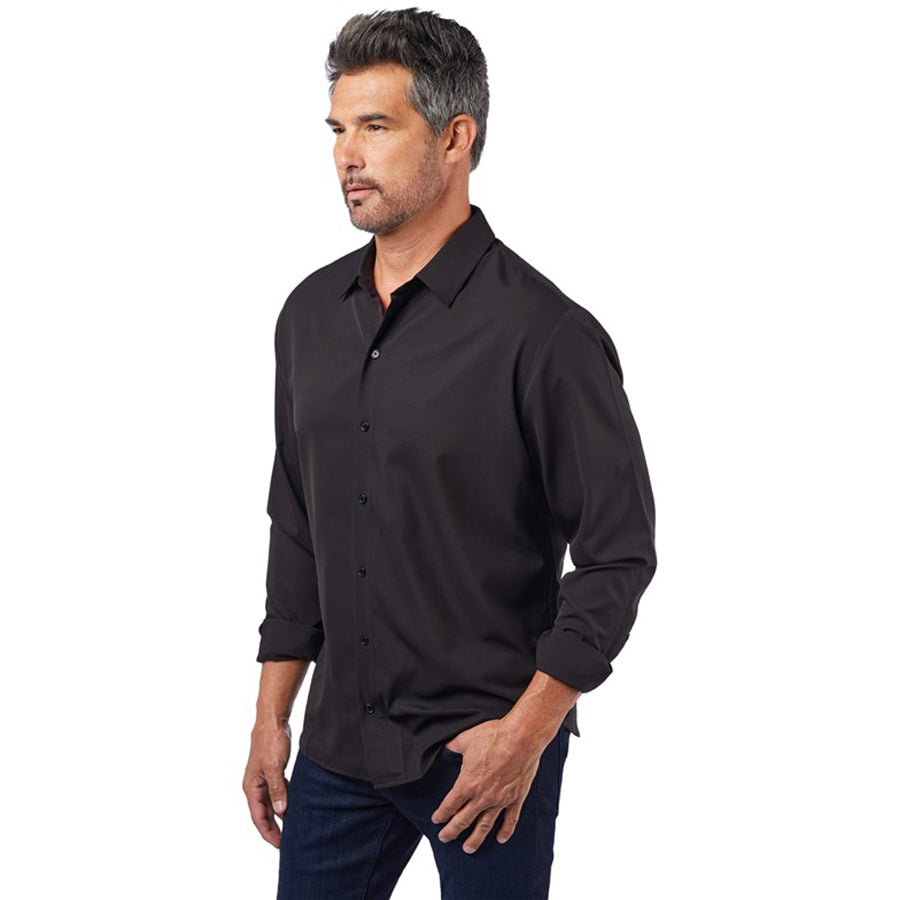 Landway Men's Black Ace Performance Button-Down Shirt