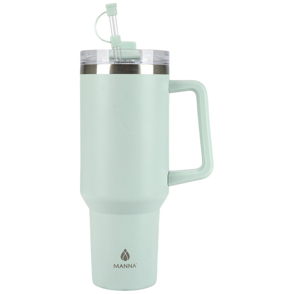 Manna Light Green Atlas 40 oz. Double Wall Stainless Steel Travel Tumbler