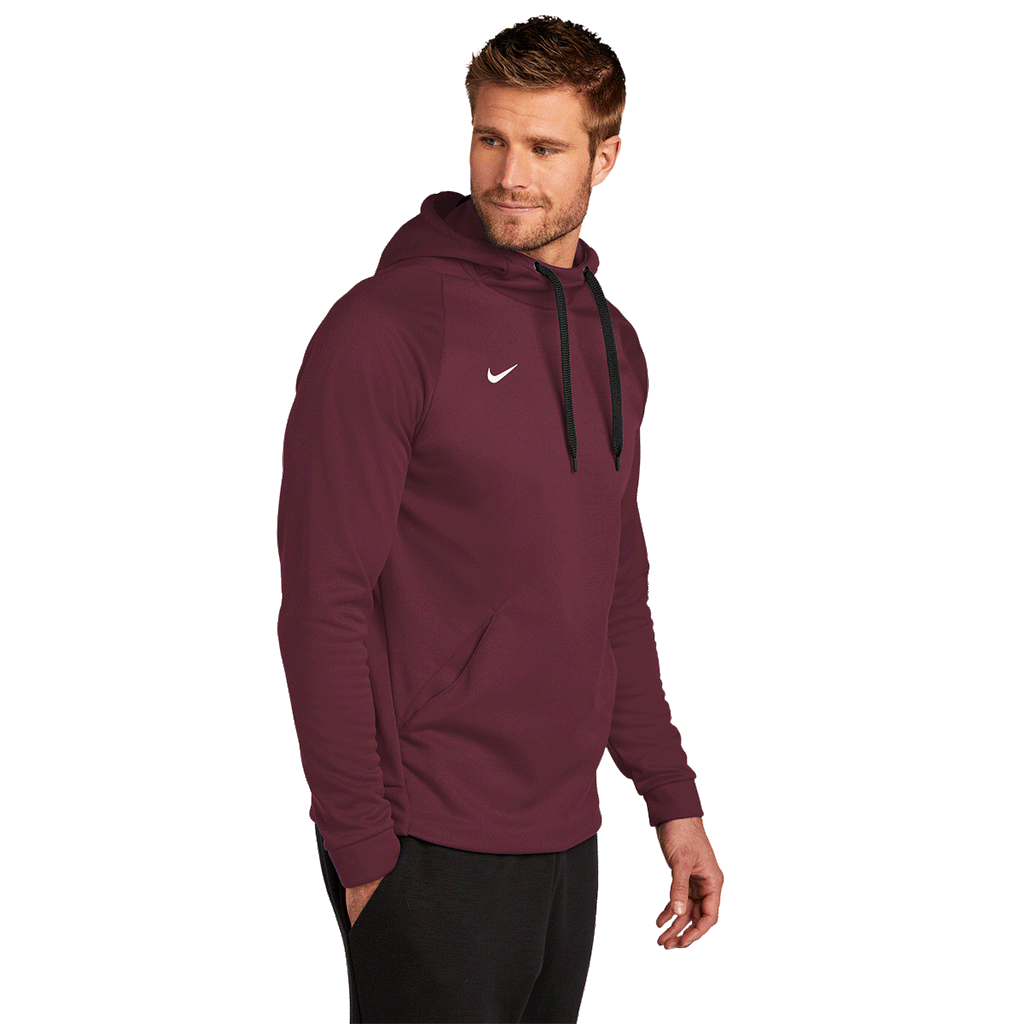 Nike Men's Team Dark Maroon Therma-FIT Pullover Fleece Hoodie