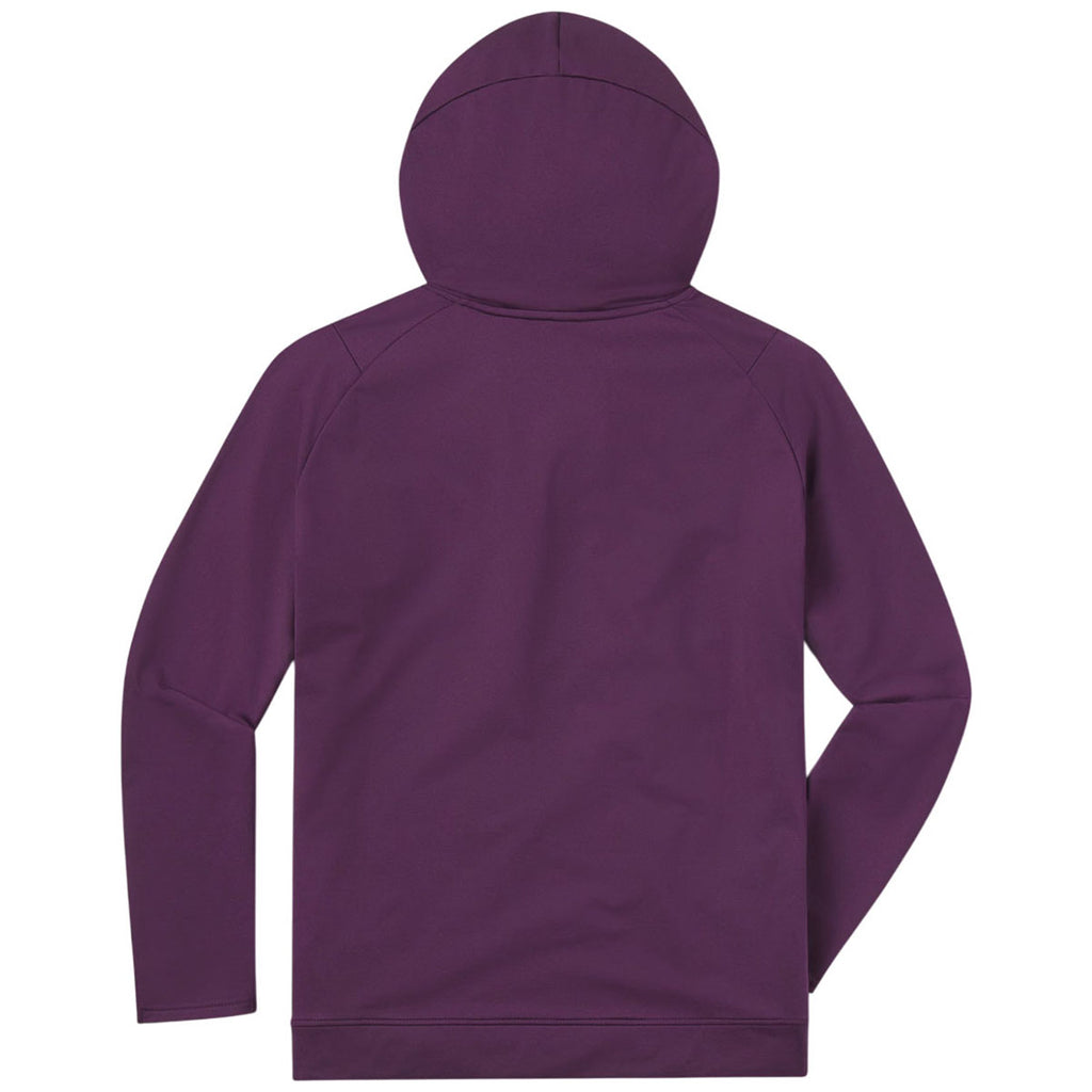 UNRL Men's Dark Plum Crossover Half-Zip Hoodie