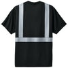 CornerStone Unisex Black Enhanced Visibility Segmented Tape Tee