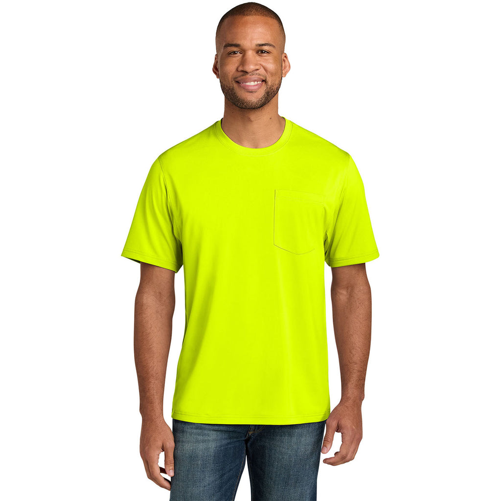 CornerStone Men's Safety Yellow Workwear Pro Short Sleeve Pocket Tee