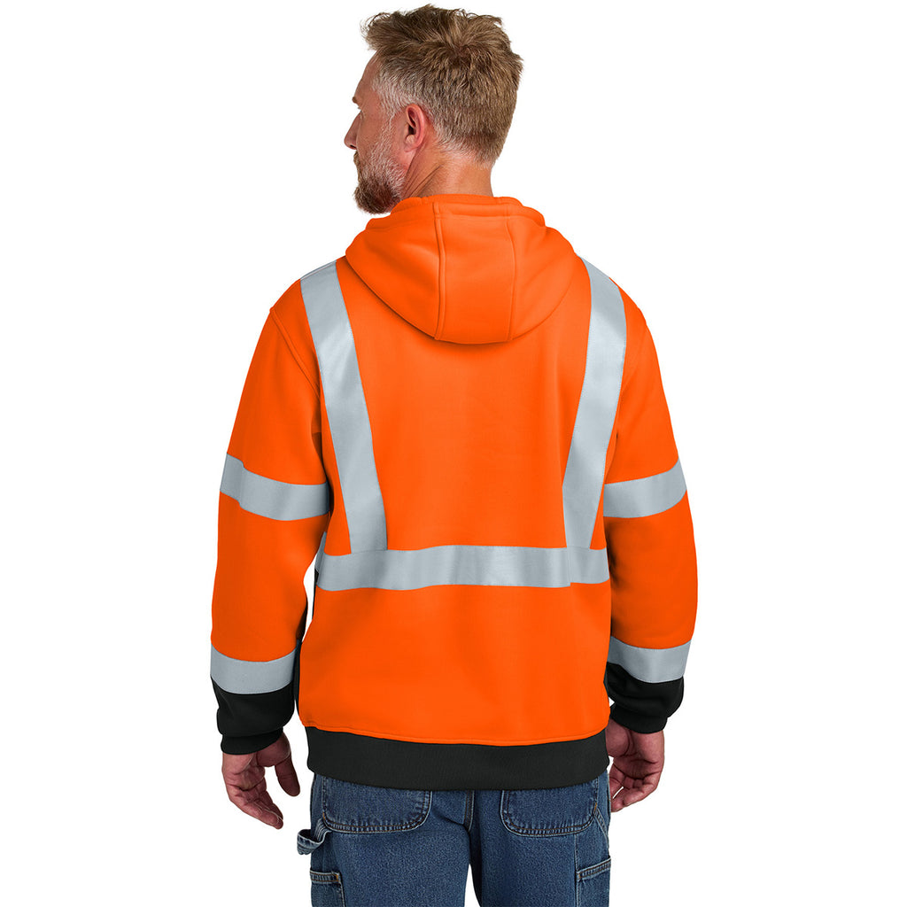 CornerStone Men's Safety Orange ANSI 107 Class 3 Heavy-Duty Fleece Pullover Hoodie