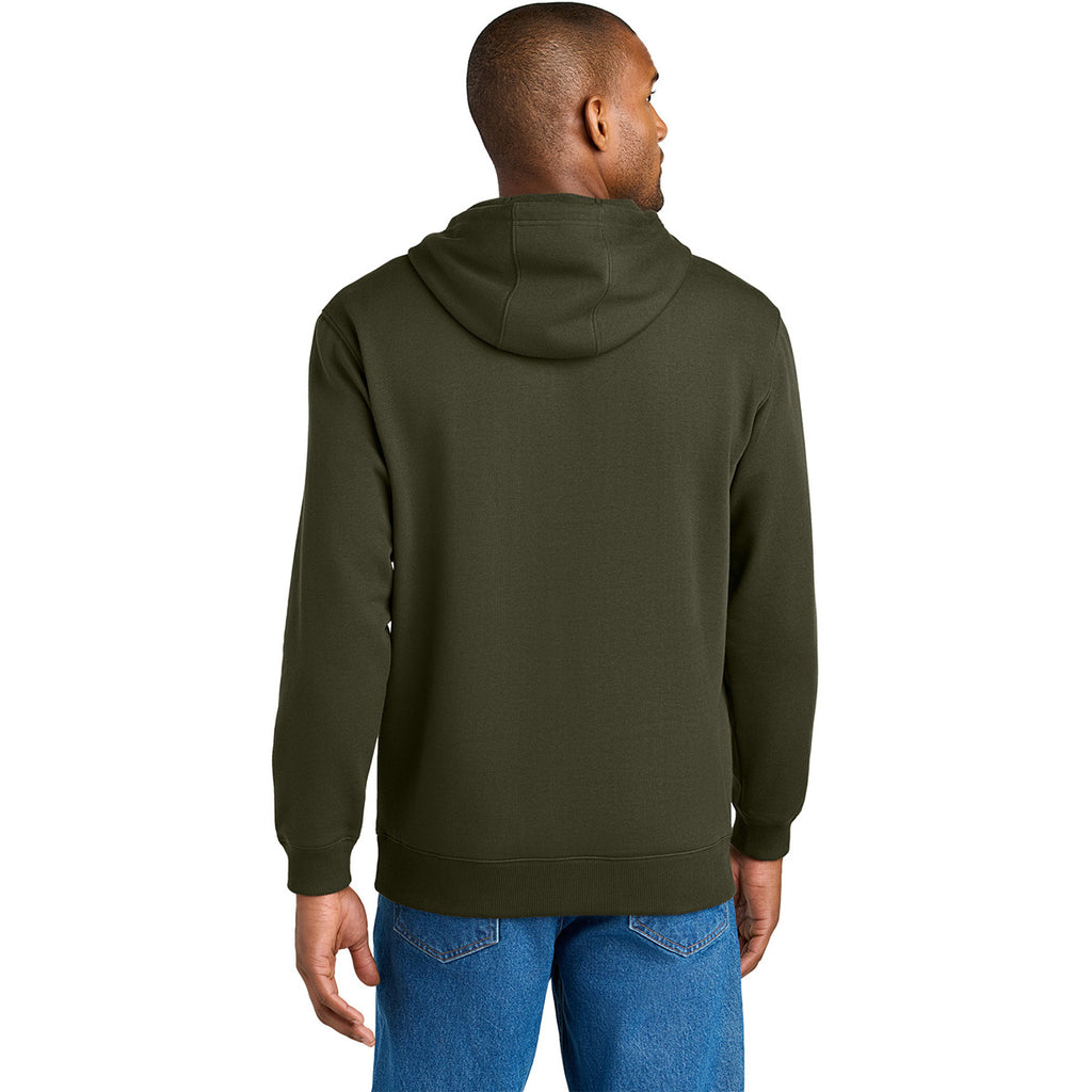 CornerStone Men's Tundra Green Tough Fleece Pullover Hoodie