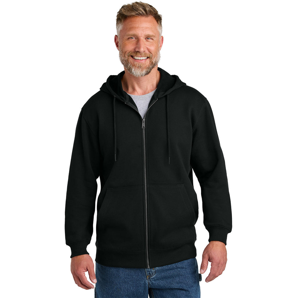 CornerStone Men's Black Tough Fleece Full-Zip Hoodie