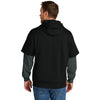 CornerStone Men's Black/Charcoal Heather Touch Fleece Layered Hoodie