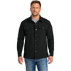CornerStone Men's Black Soft Shell Shirt Jacket