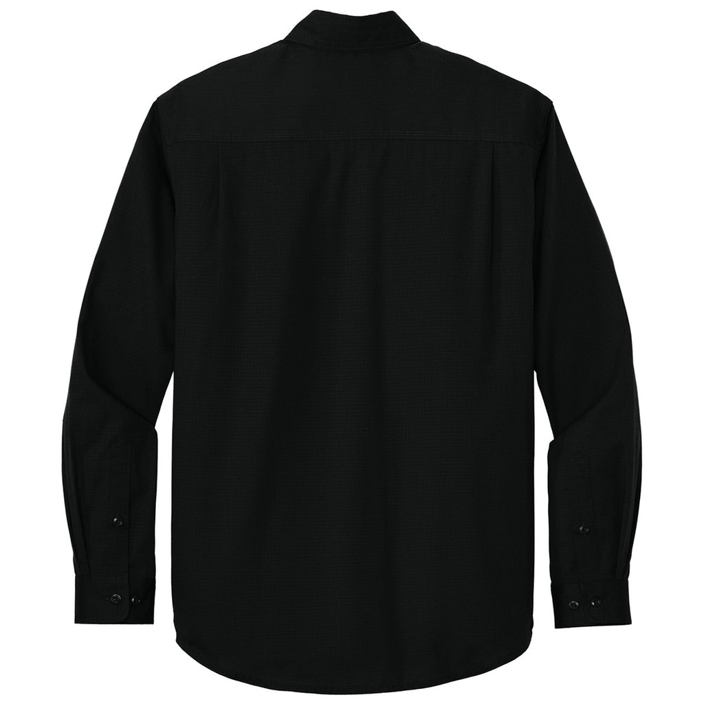 CornerStone Men's Black Long Sleeve Select Ripstop Shirt