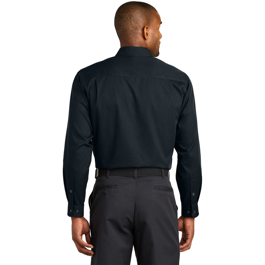 CornerStone Men's Navy Blue Long Sleeve Select Ripstop Shirt