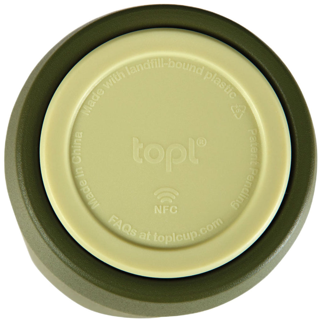 TOPL Olive 20 oz. Double Wall, Recycled Stainless Steel 360° Tumbler