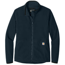 Carhartt Women's Navy Textured Full-Zip Fleece Jacket