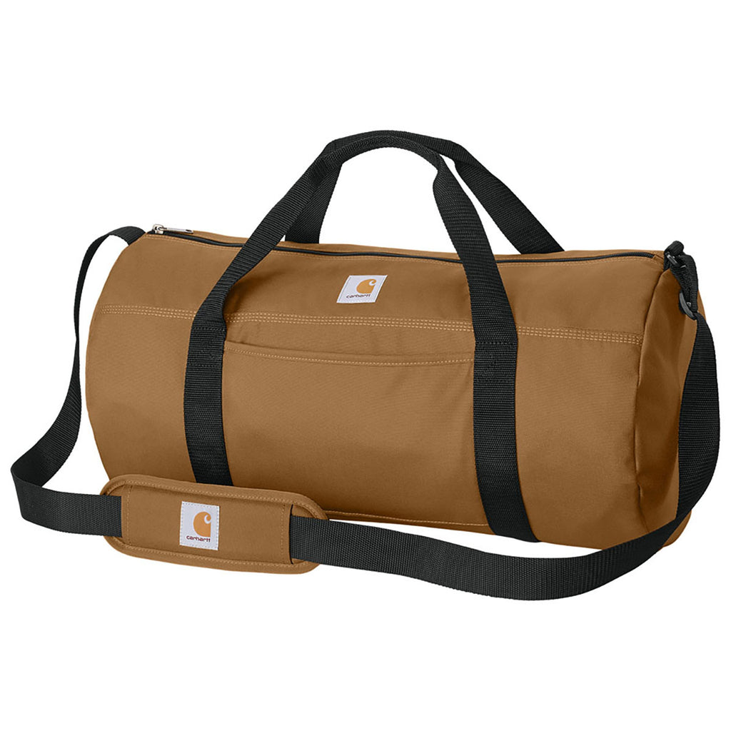 Carhartt Carhartt Brown Canvas Packable Duffel with Pouch