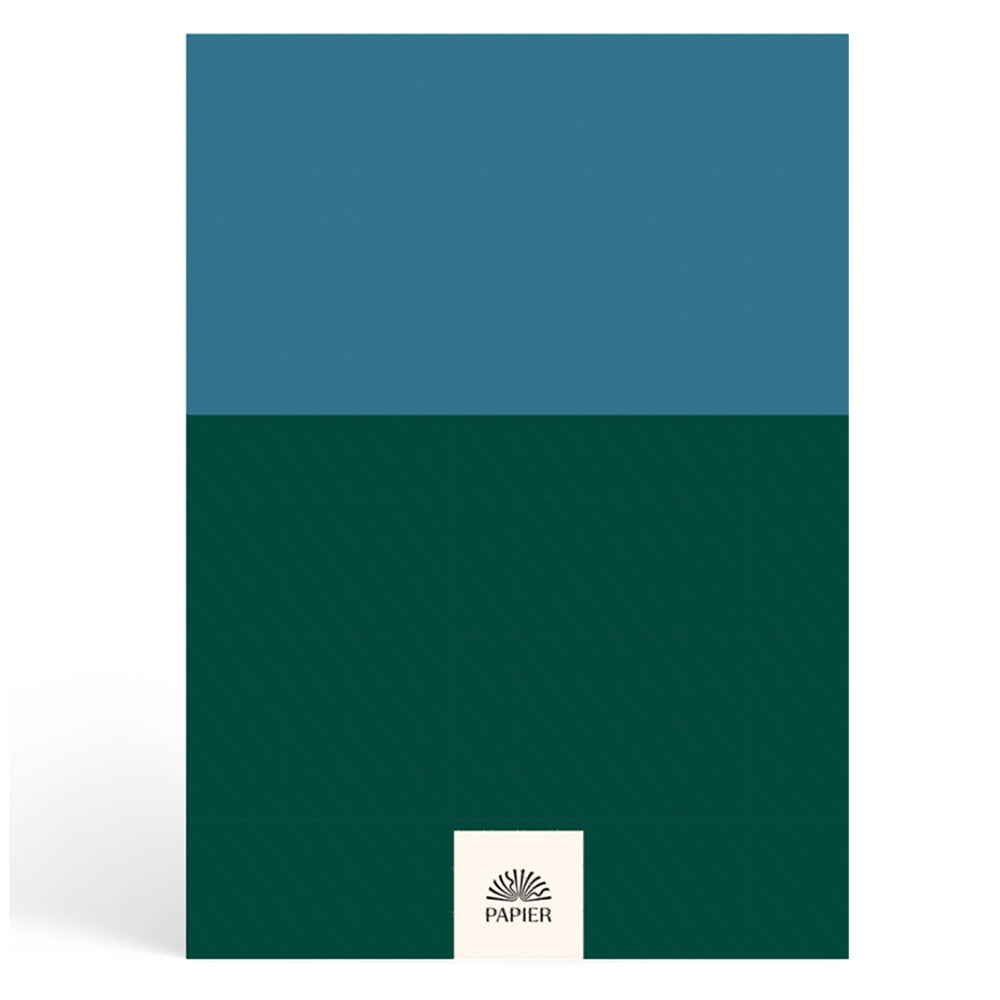 Papier Navy/Dark Green Colorblock Daily Planner