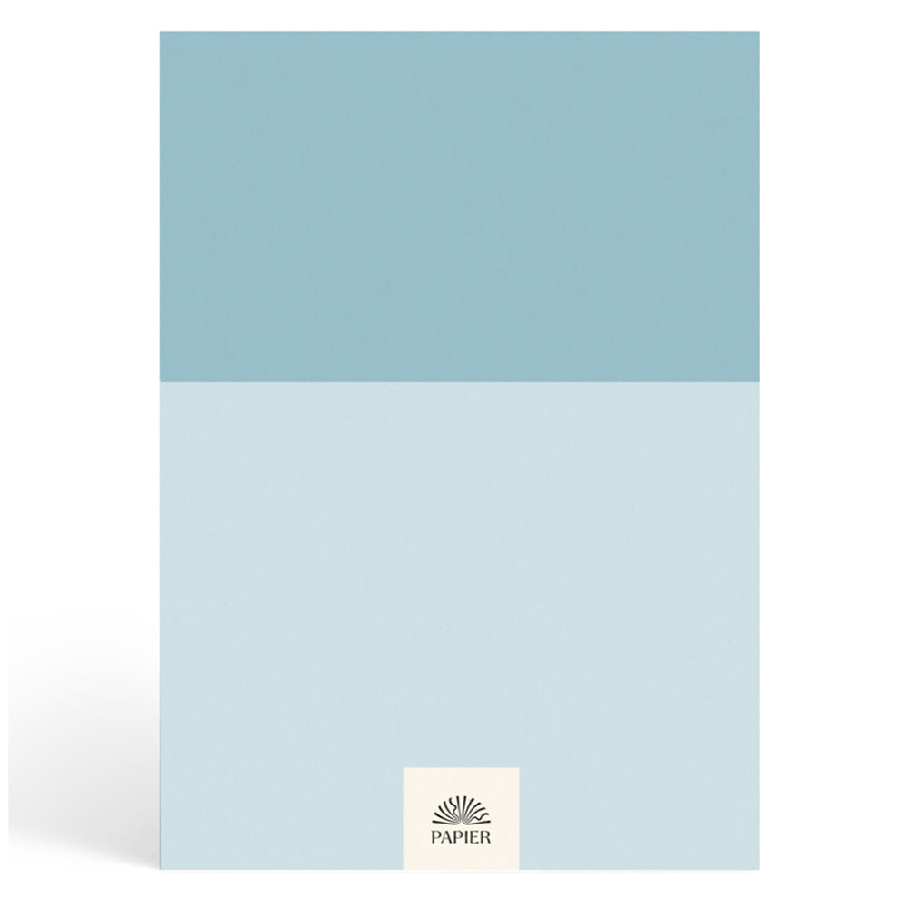 Papier Blue/Light Blue Colorblock Plain Notebook