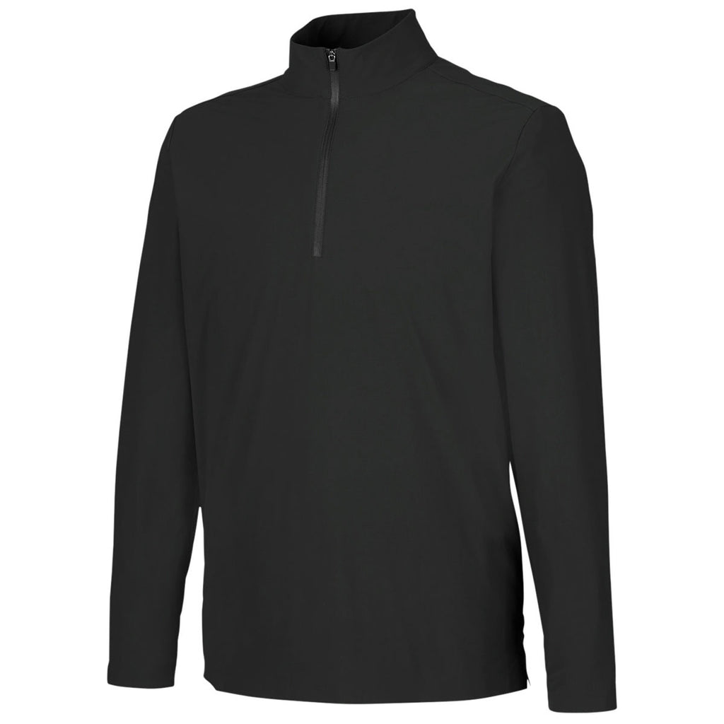 Devon & Jones Men's Black CrownLux Performance Windsor Welded Quarter-Zip