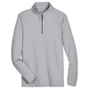 Devon & Jones Men's Black CrownLux Performance Clubhouse Micro-Stripe Quarter-Zip Pullover