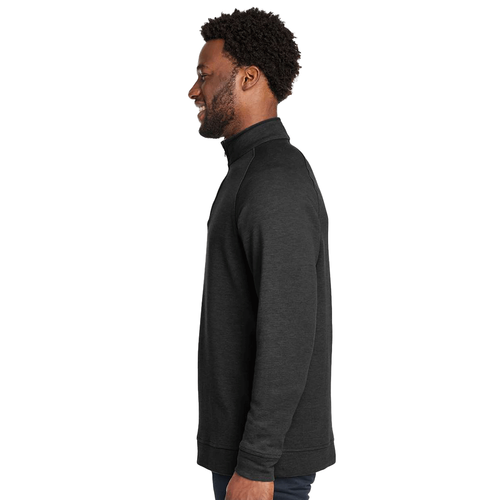 Devon & Jones Men's Black Melange New Classics Charleston Quarter-Zip Pullover