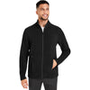 Devon & Jones Men's Black CrownLux Performance Fleece Full-Zip