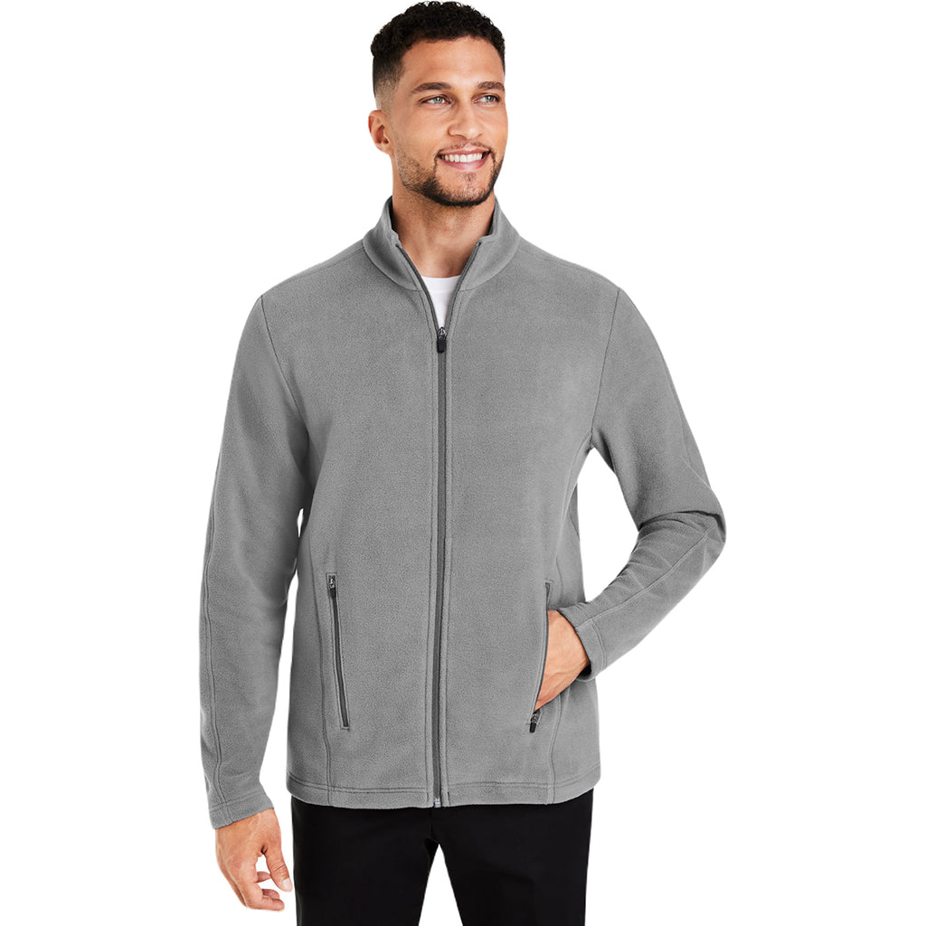 Devon & Jones Men's Graphite CrownLux Performance Fleece Full-Zip